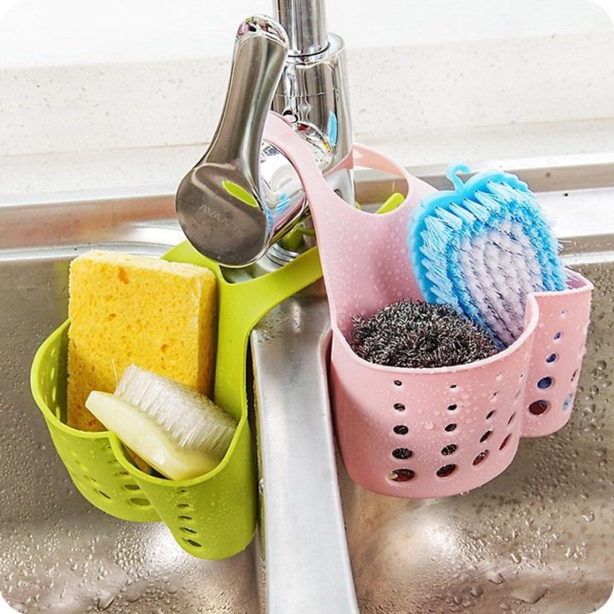 Giỏ treo bồn rửa chén/bát, giỏ đựng đồ rửa chén tiện lợi