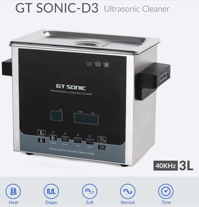 Bể rửa siêu âm gtsonic-D3 có gia nhiệt và chức năng đuổi khí (degas)