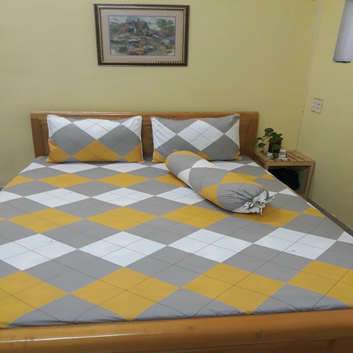 [HCM]Bộ Drap+áo gối 100% vải Cotton Thắng Lợi { 4 MÓN } hoặc ga lẻ/ 100% chuẩn logo trên vải