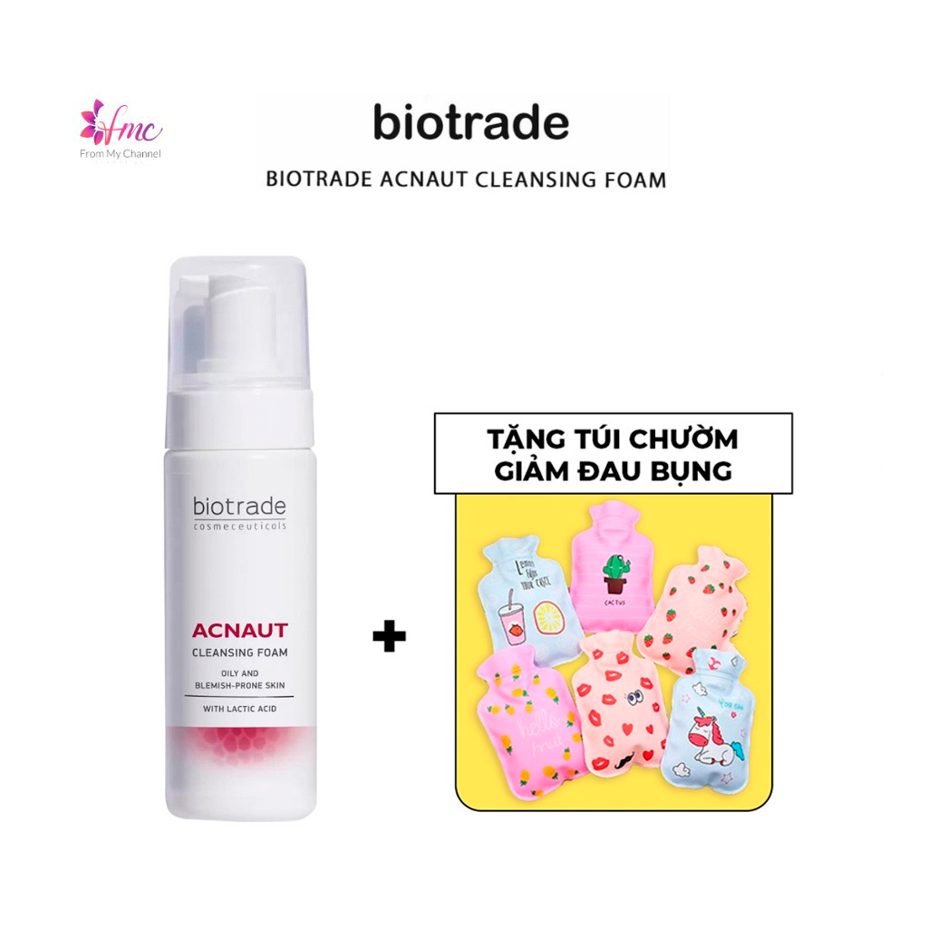 Sữa Rửa Mặt Biotrade Acnaut Cleansing Foam 150ML + Tặng 1 túi chườm giảm đau bụng