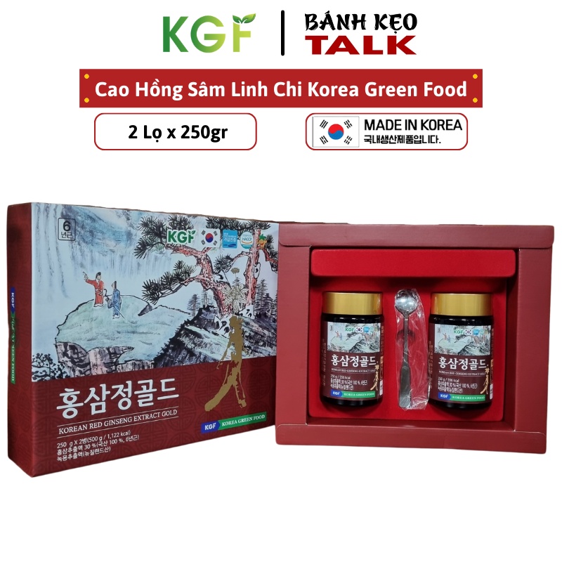 Cao hồng sâm linh chi korea green food hộp 2 lọ x 250gr