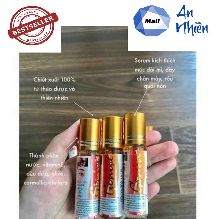 Combo 3 lăn giúp kích mọc dài mi và râu nhanh thái lan - mẫu mới