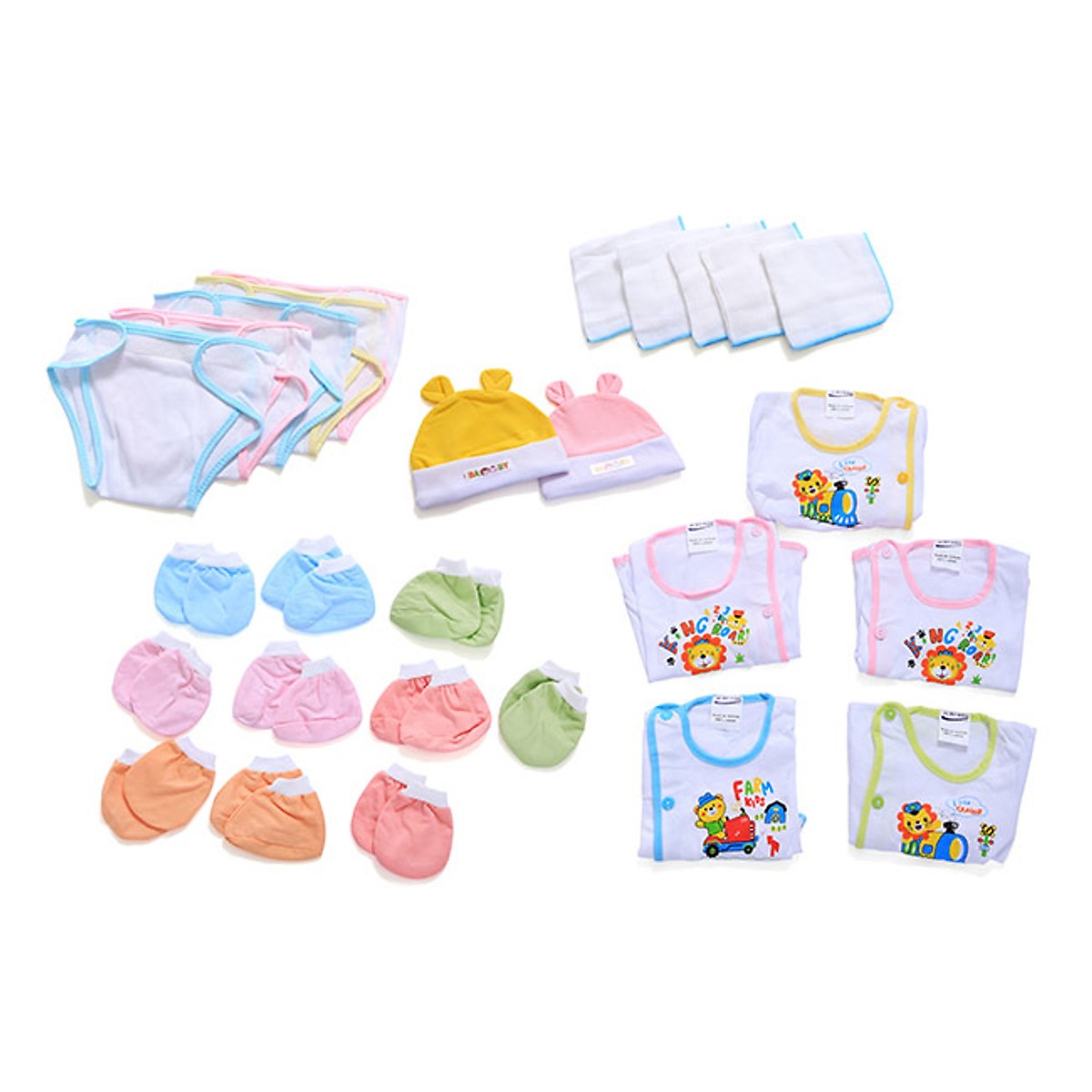 Combo 42 món đò dùng dành cho bé sơ sinh cao cấp - loại áo tay dài