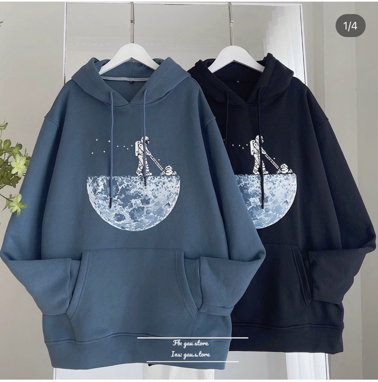 Áo khoác Hoodie & Sweater Nam Nữ Chất Nỉ in hình phi hành gia vu tru LDhoodie367