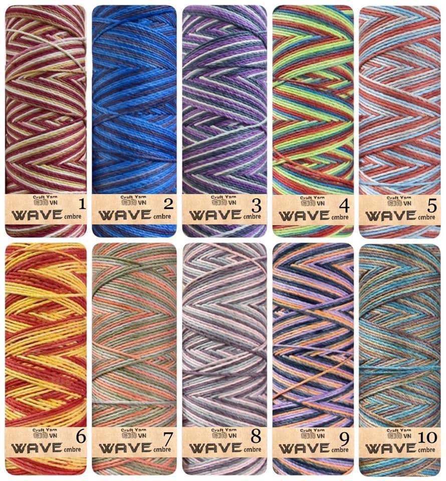 Sợi wave ombre loang craft yarn vn - cuộn 125gr