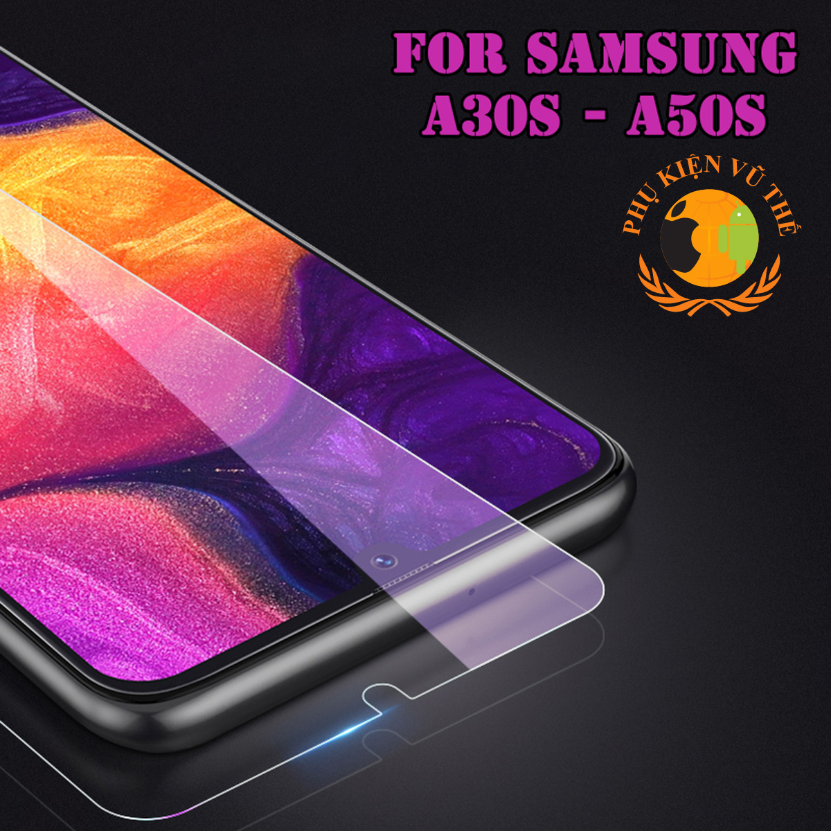 Kính Cường Lực Full Keo Nano Samsung Galaxy A30S / A50S 2019 - 2020