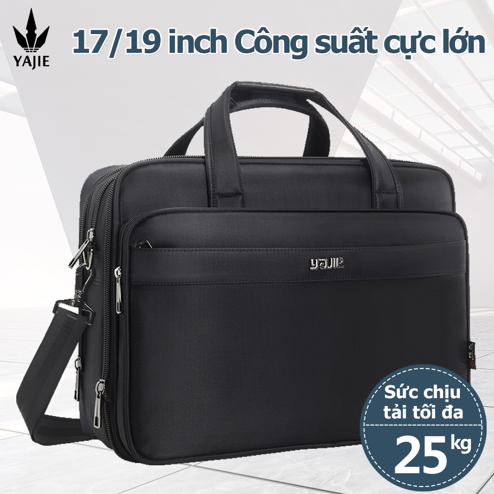 Khả năng lớn Cặp của đàn ông Vải bạt Túi xách Gói máy tính xách tay 15, 6 inch 16 Inch 17 Inch 19 Inch Gói công việc Người đàn ông kinh doanh Một túi vai Túi xách văn phòng Cặp sách Vải Oxford Tập tin Du lịch gói Vải chống