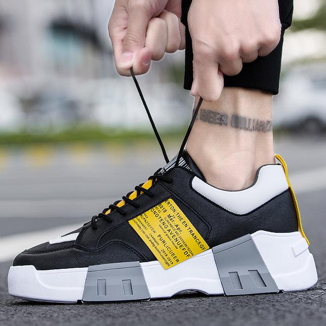 Giày Sneaker Nam Hàn Quốc Cao Cấp Họa Tiết Nổi Bật - Thời Trang BINGO - Giá Cực Sốc