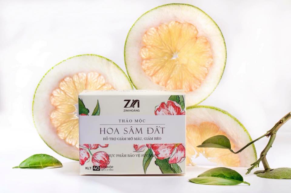 Trà giảm cân Hoa Sâm Đất Zn mẫu mới date mới (20 Gói x 02 viên) – Hỗ trợ giảm mỡ máu, giảm béo phì