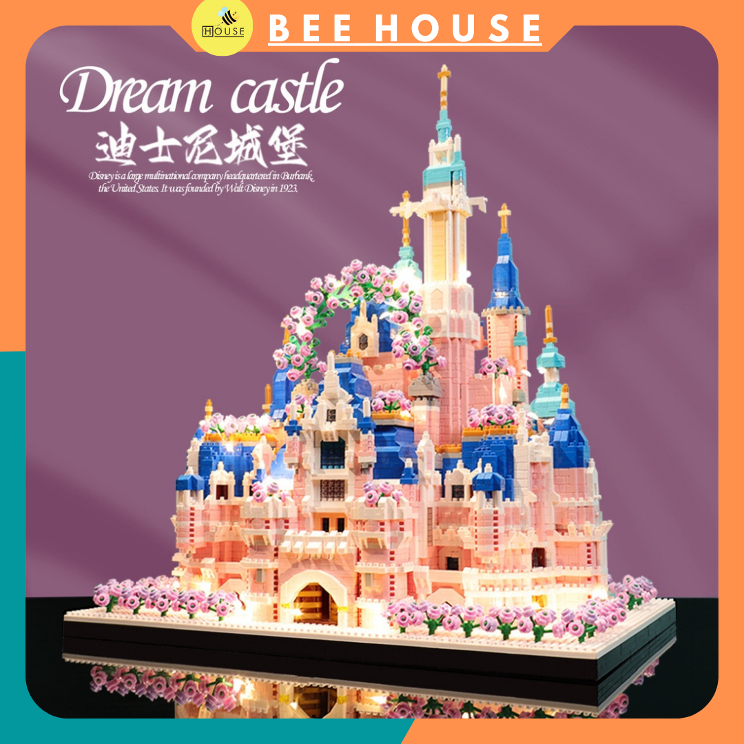 Bộ đồ chơi xếp hình lắp rấp mô hình kiến trúc Thế giới cung điện lâu đài disney công chúa mô hình trưng bày nano block