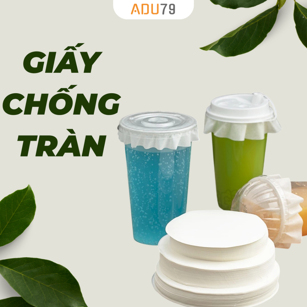 Giấy Chống Tràn Lốc 500c, Giấy Chống Tràn Nước Ly Nhựa, Giấy Nến Chống Tràn Cafe, Trà Sữa - ADU79