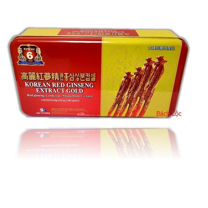 Viên đạm hồng sâm linh chi nhung hươu korean red ginseng, bồi bổ sức khỏe, tăng sức đề kháng, phòng ngừa ung thư- hộp 60 viên