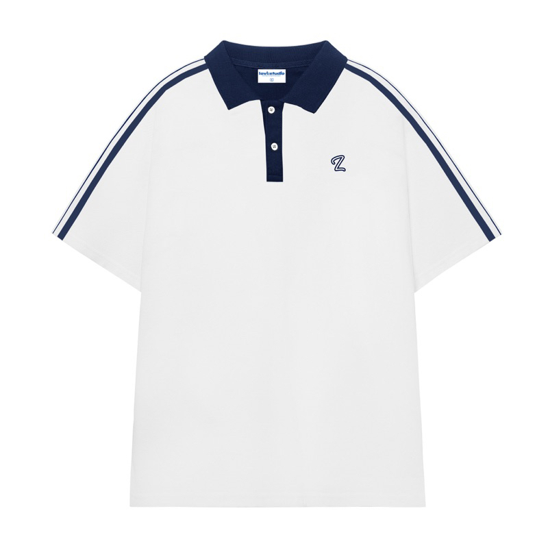 Áo Polo Lavi Studio Local Brand Logo thêu/ White