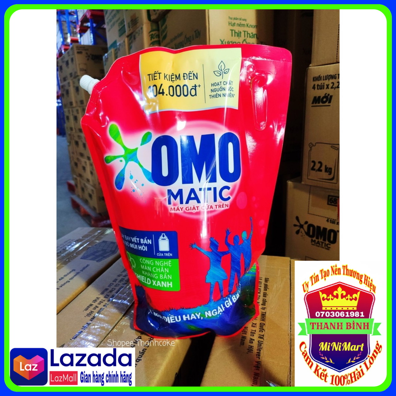 Túi nước giặt Omo matic máy giặt cửa trên 4kg