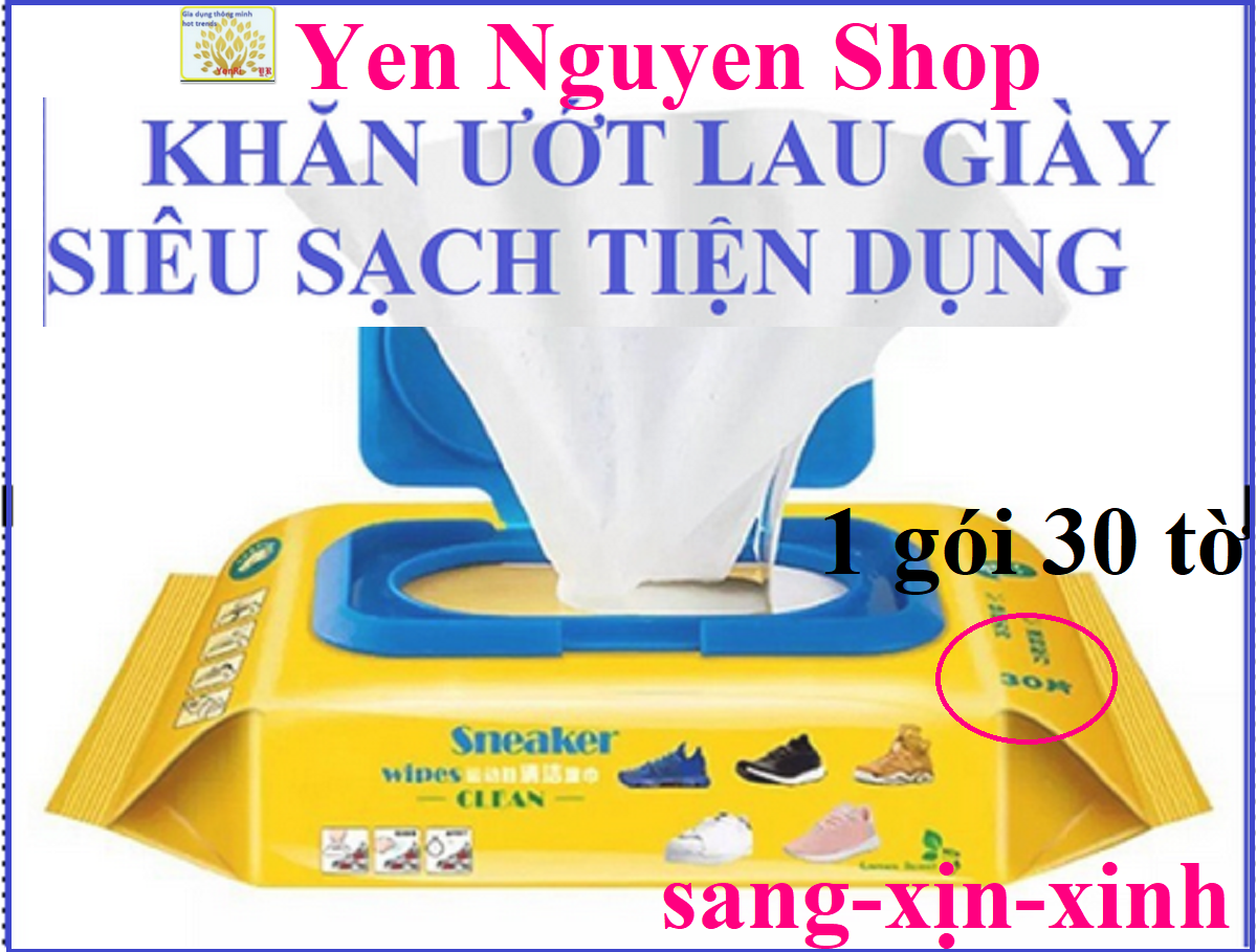 Khăn giấy ướt Sneaker Wipes Clean lau giày siêu sạch đa năng