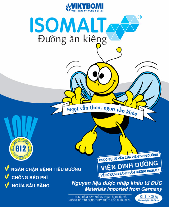 Vikybomi - Đường ăn kiêng isomalt dùng cho người tiểu đường loại bao 300g, hộp 175g , loại 1kg .