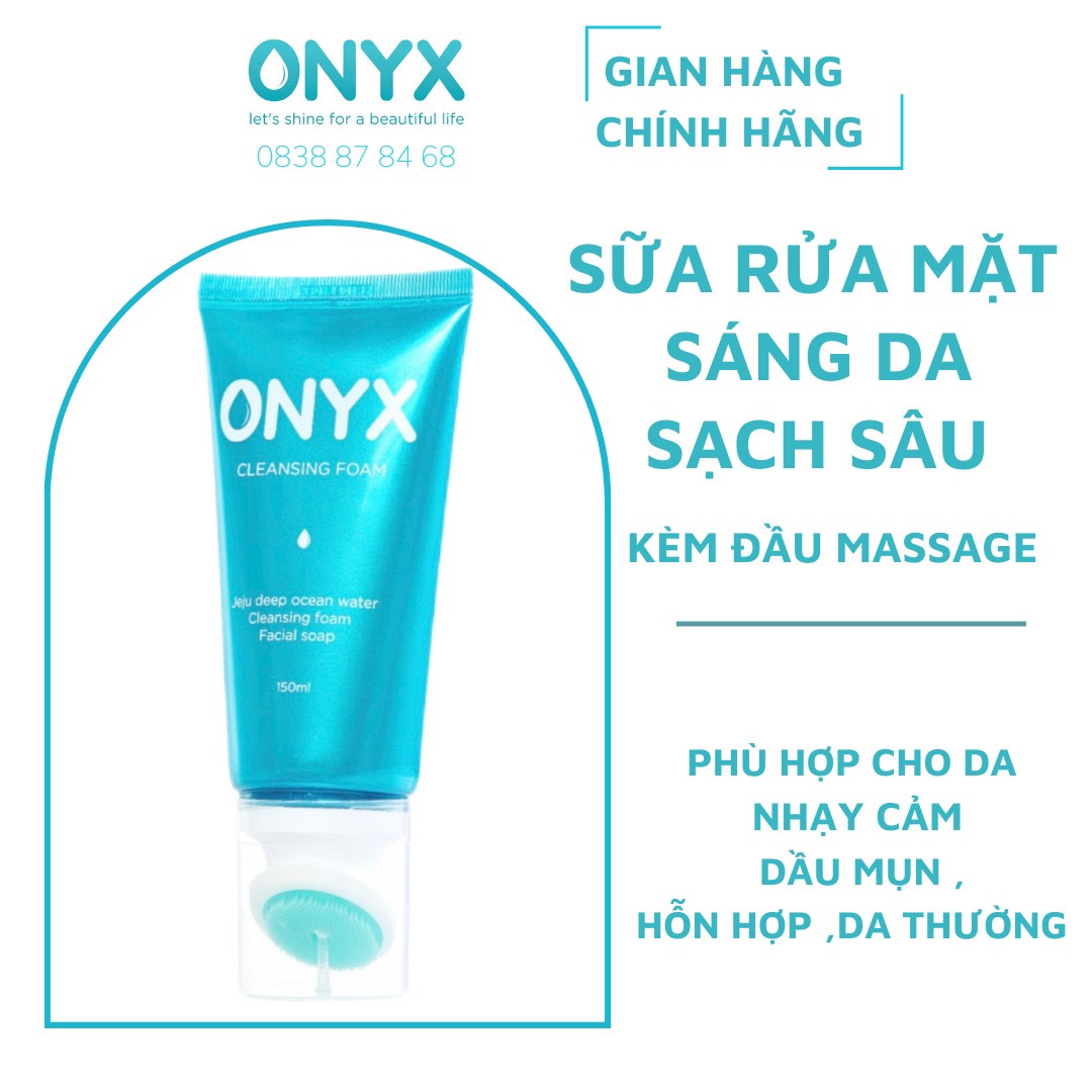 [HCM]SỮA RỮA MẶT KÈM ĐẦU MASSAGE LÀM SẠCH SÂU  ONYX