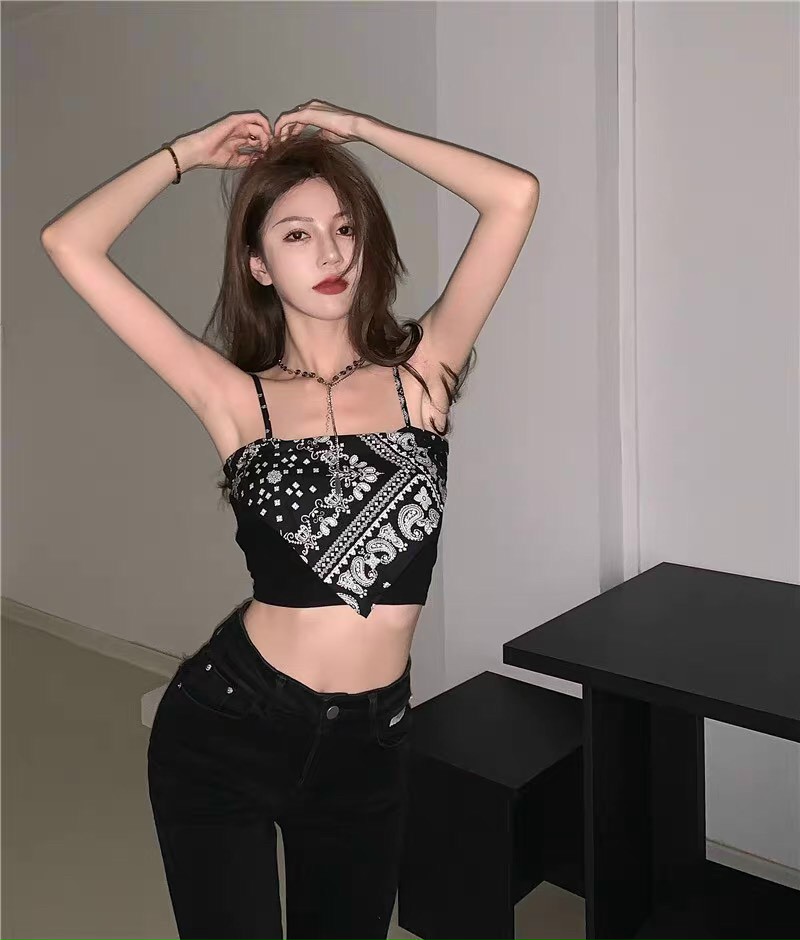 Áo yếm thổ cẩm croptop co giãn năng động mùa hè TP7281