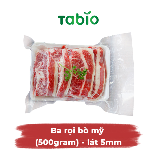 HCM - Ba rọi bò mỹ (500gram) - lát 5mm - TABIO