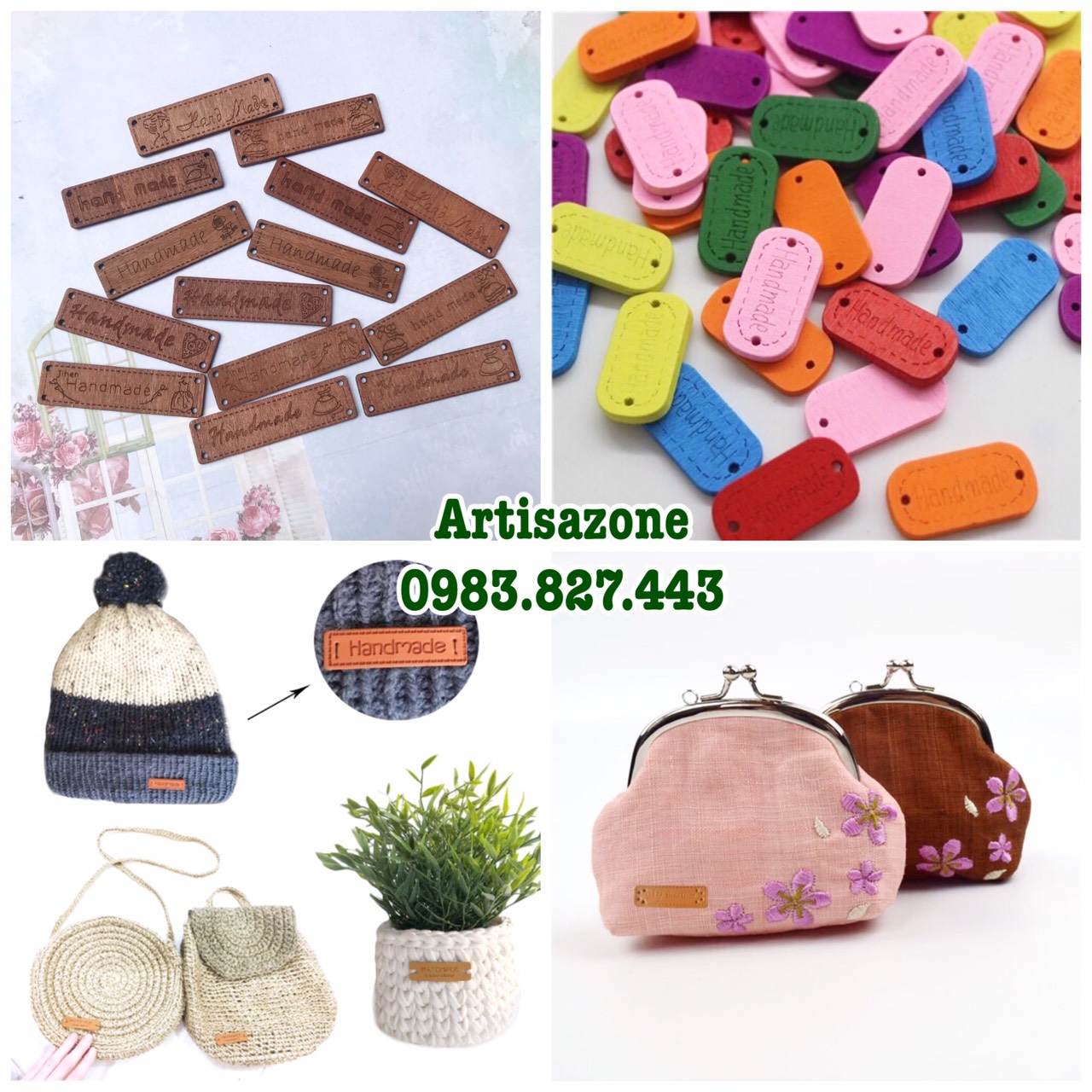 Tag gỗ Handmade - Phụ kiện trang trí -