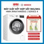 Máy giặt sấy Bosch giặt 9 kg - sấy 6 kg HMH.WNA14400SG - Bảo hành 36 tháng