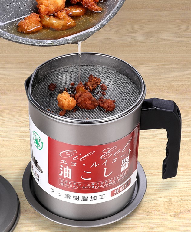Ca đựng lọc dầu inox 304 chuyên dụng loại 1400ml