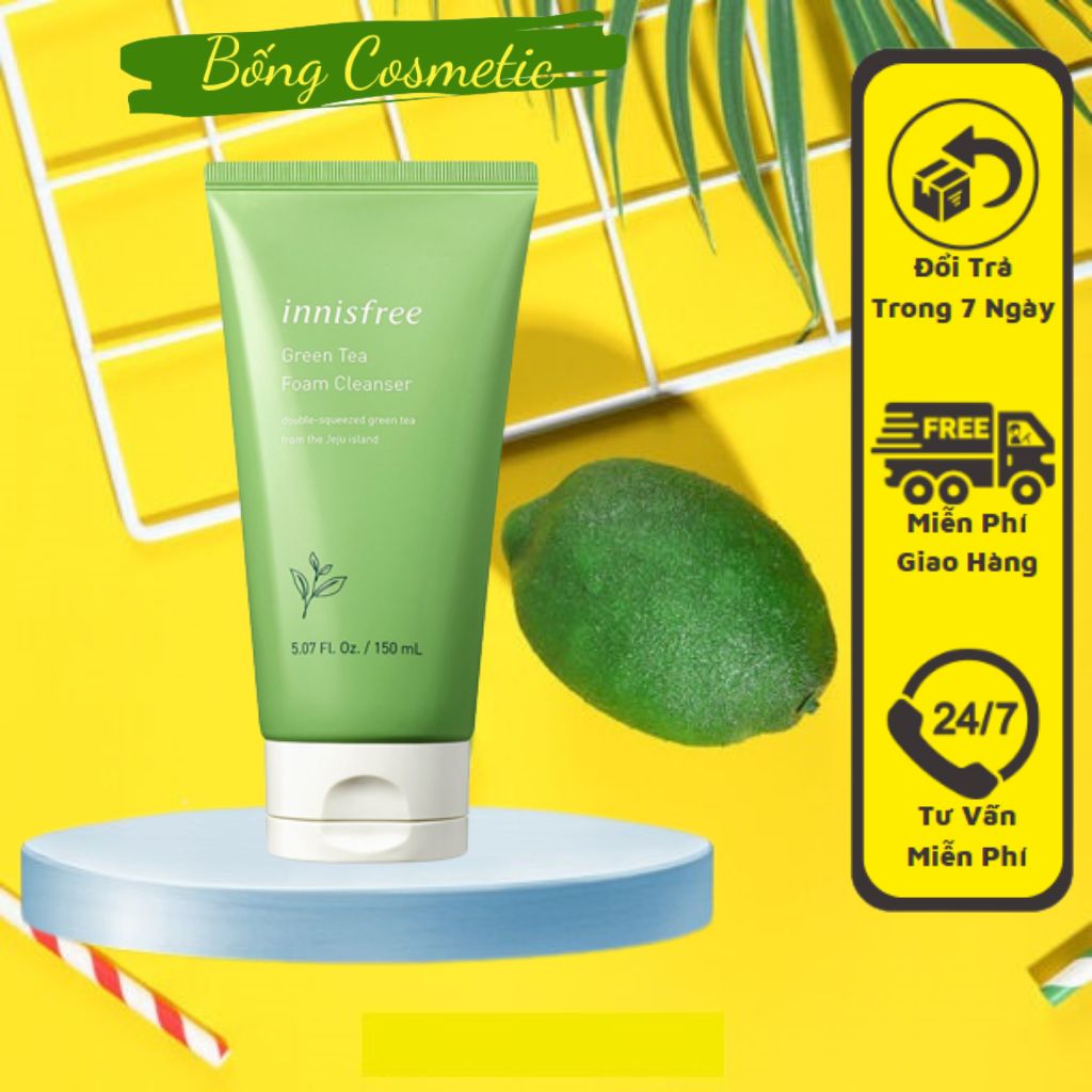 Sữa rửa mặt innisfree chiết xuất trà xanh làm sạch da 150ml