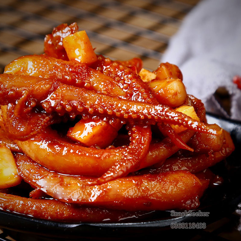 Râu Mực Xào Cay Tứ Xuyên ăn liền siêu ngon- Râu Mực Cay Phúc Thiên Tử siêu ngon