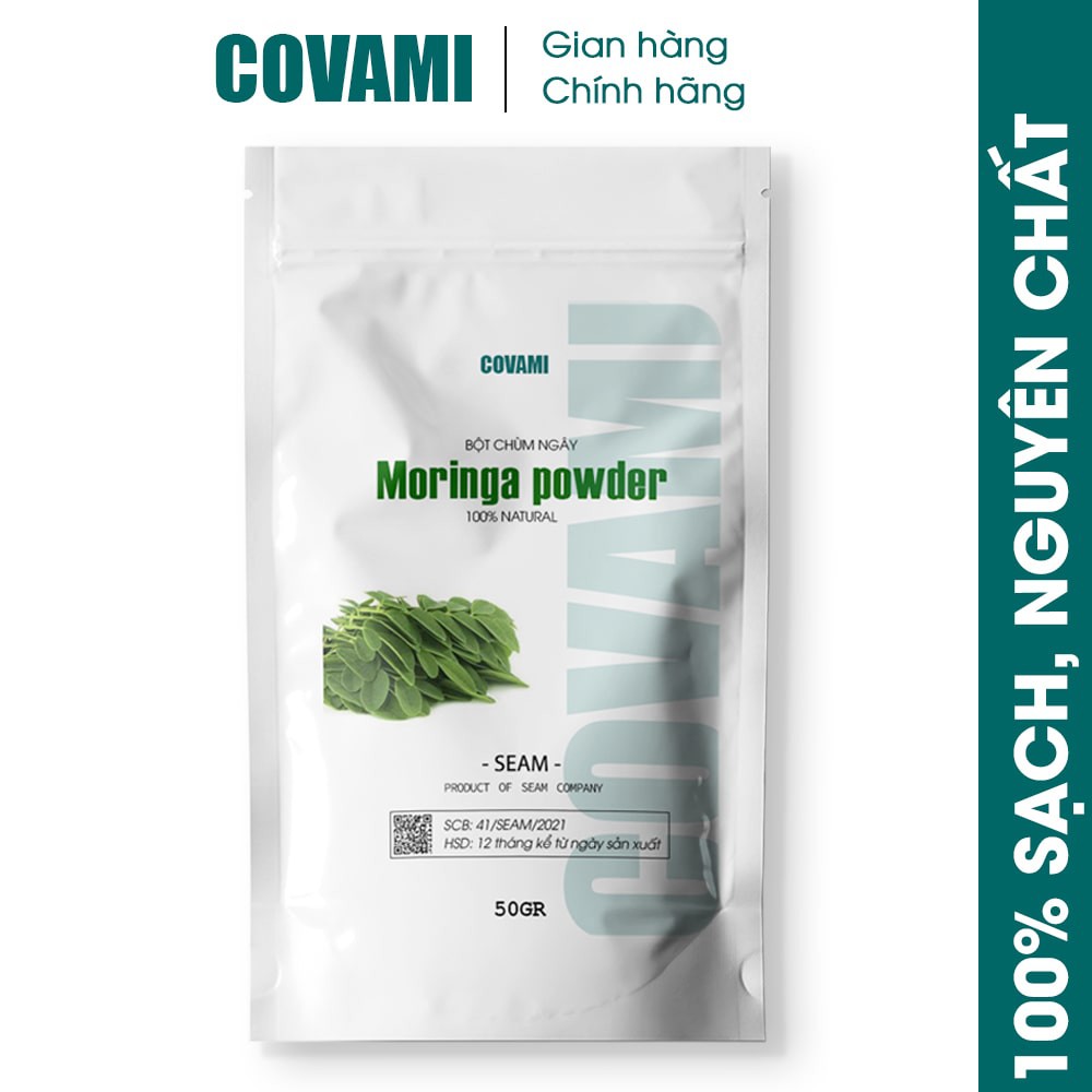 Bột chùm ngây hữu cơ sấy lạnh nguyên chất uống liền chuẩn xuất USA thương hiệu COVAMI 100gr