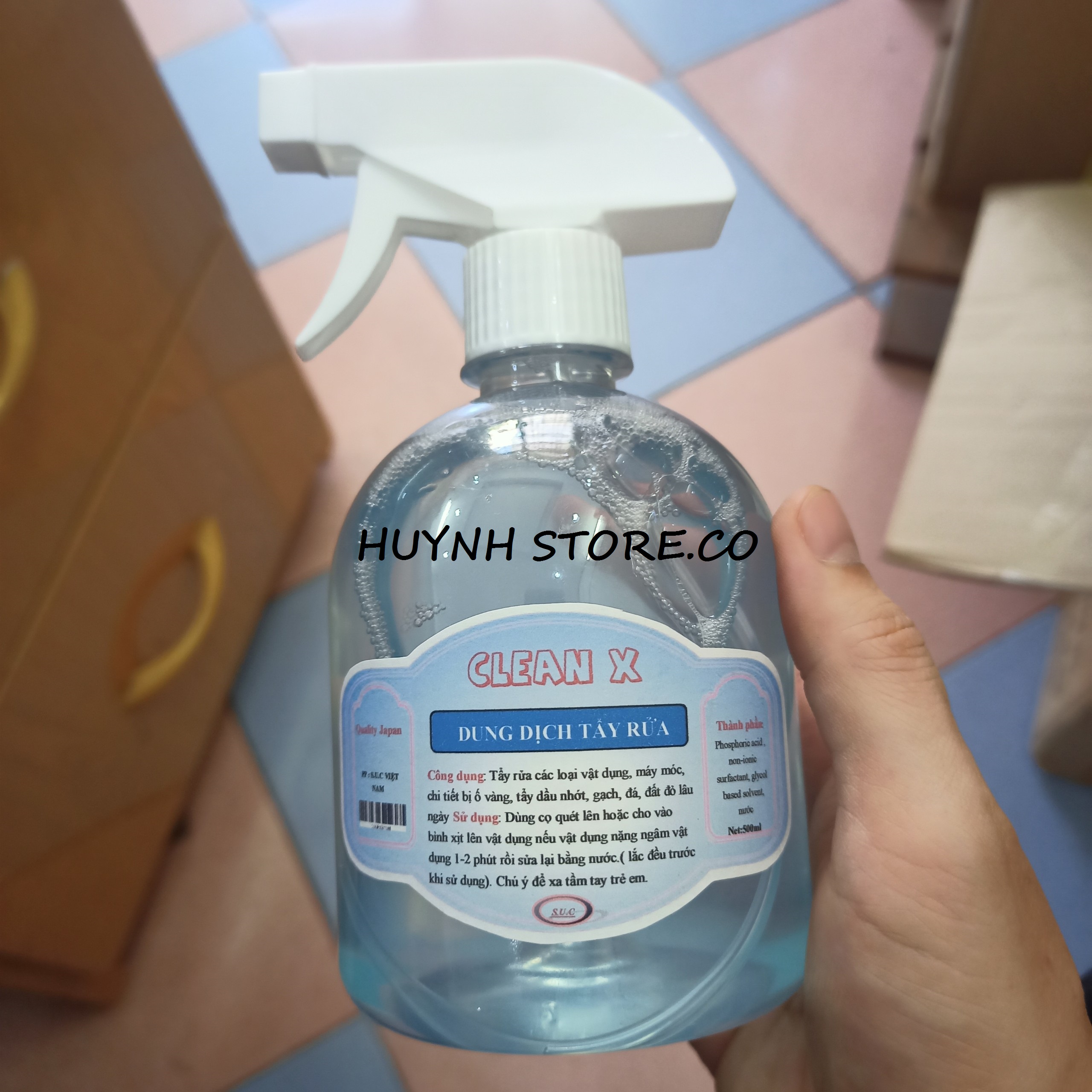 Dung dịch tẩy rửa lốc máy dầu nhớt đa năng Clean X ( TẶNG VÒI XỊT)