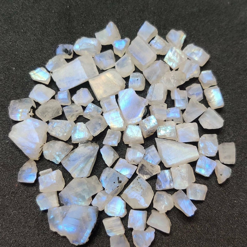 Natural Rainbow Moonstone Raw White Rainbow Moonstone Rough Raw Crystal