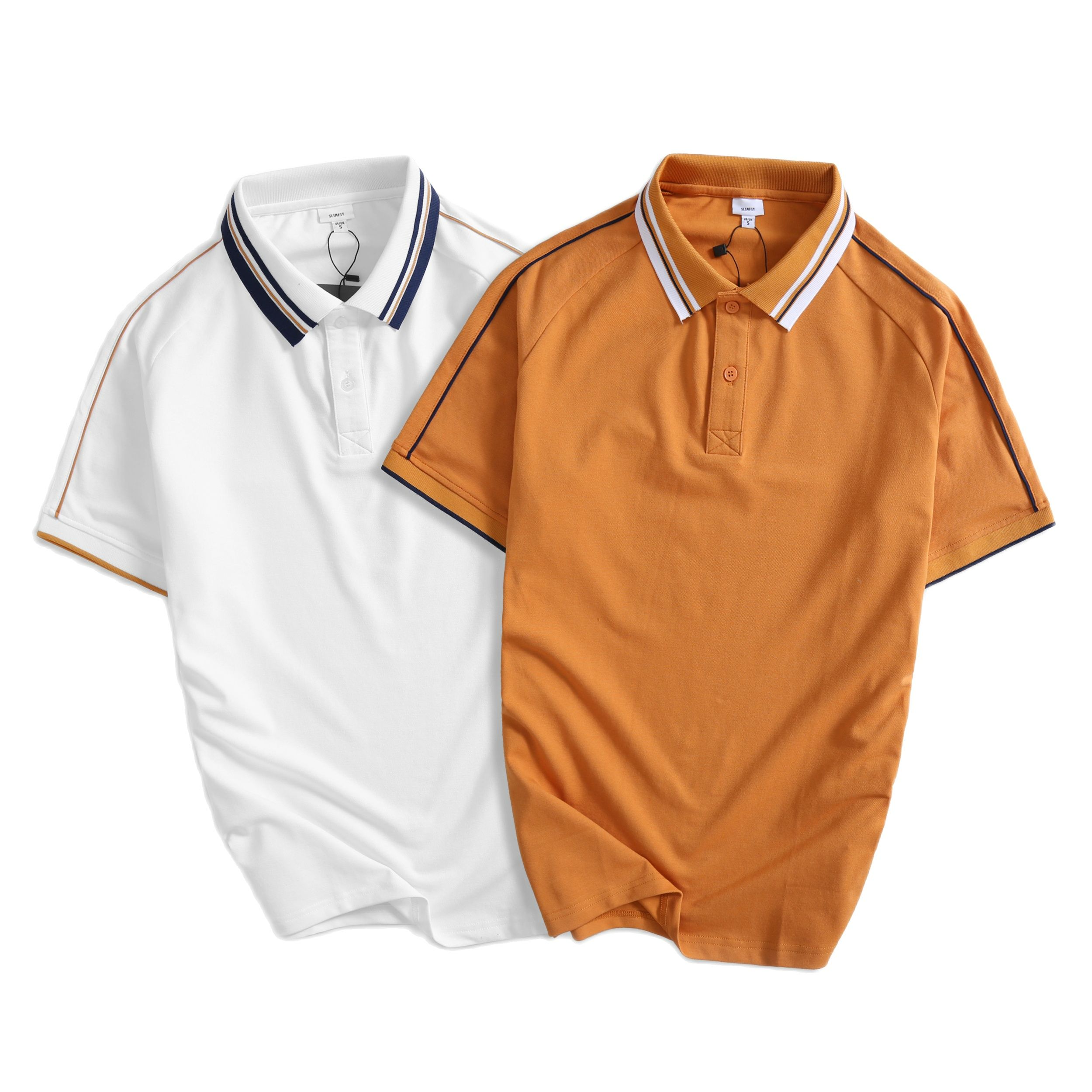 Áo thun polo nam localuni thun cotton cao cấp thoáng mát áo thun polo trắng-cam unicvctc