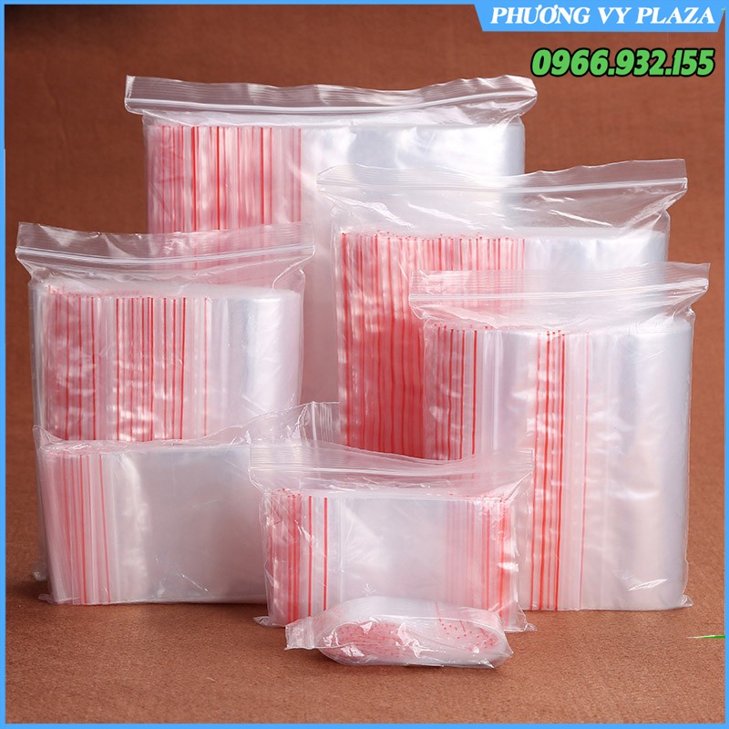 1kg túi zip viền đỏ đủ size