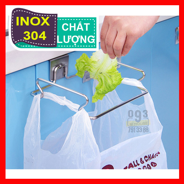 Giá treo túi rác bằng inox thông minh tiện ích móc treo túi rác