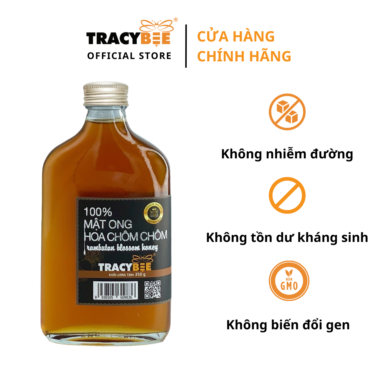 Mật ong hoa chôm chôm Tracybee 350g