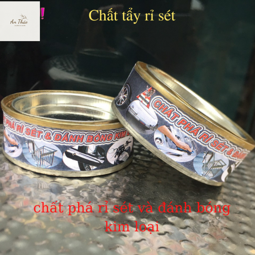 Com bo 2 hộp Chất tẩy rỉ sét chất phá rỉ sét và đánh bóng kim loại