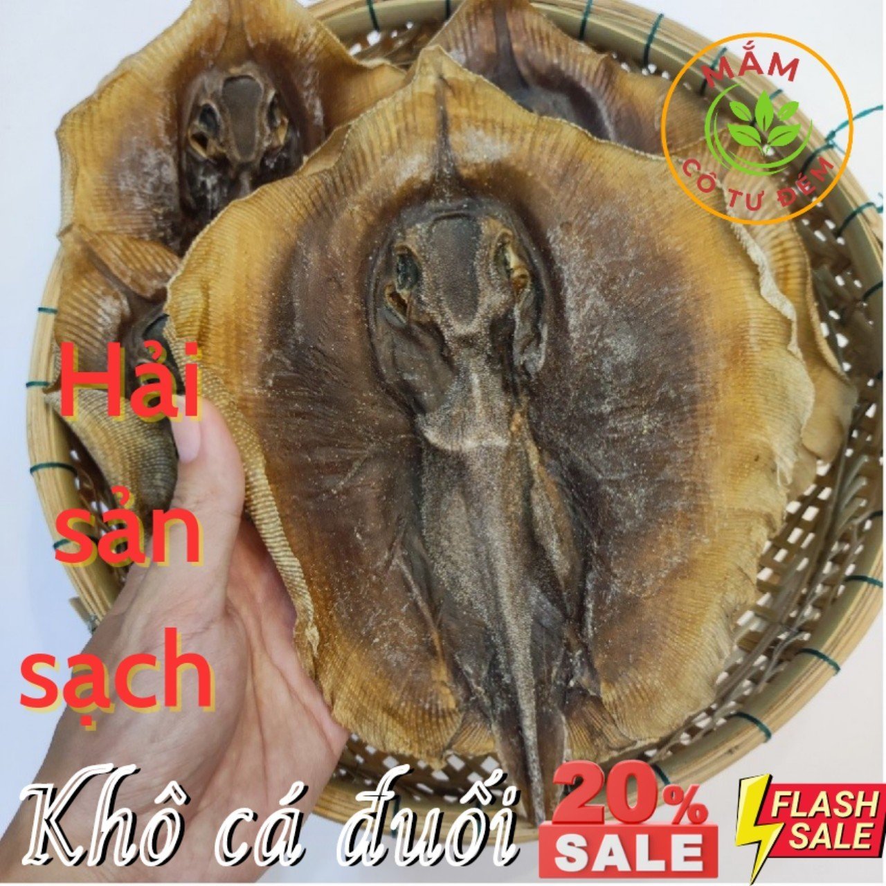 Khô cá đuối dơi nguyên con - ngon và lạ | mắm cô tư tư đém