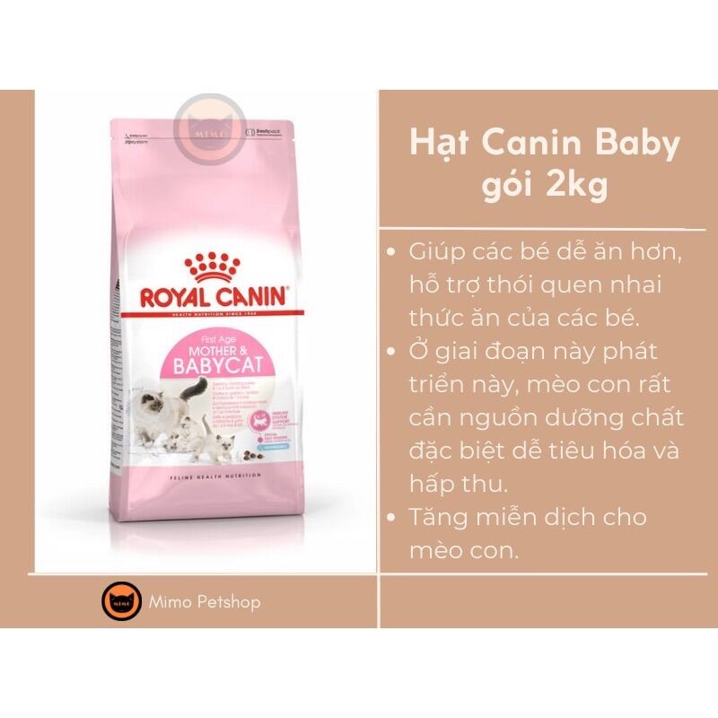 Thức ăn hạt Royal Canin Mother & Babycat cho mèo mẹ mang thai, cho con bú và mèo con từ 1-4 tháng