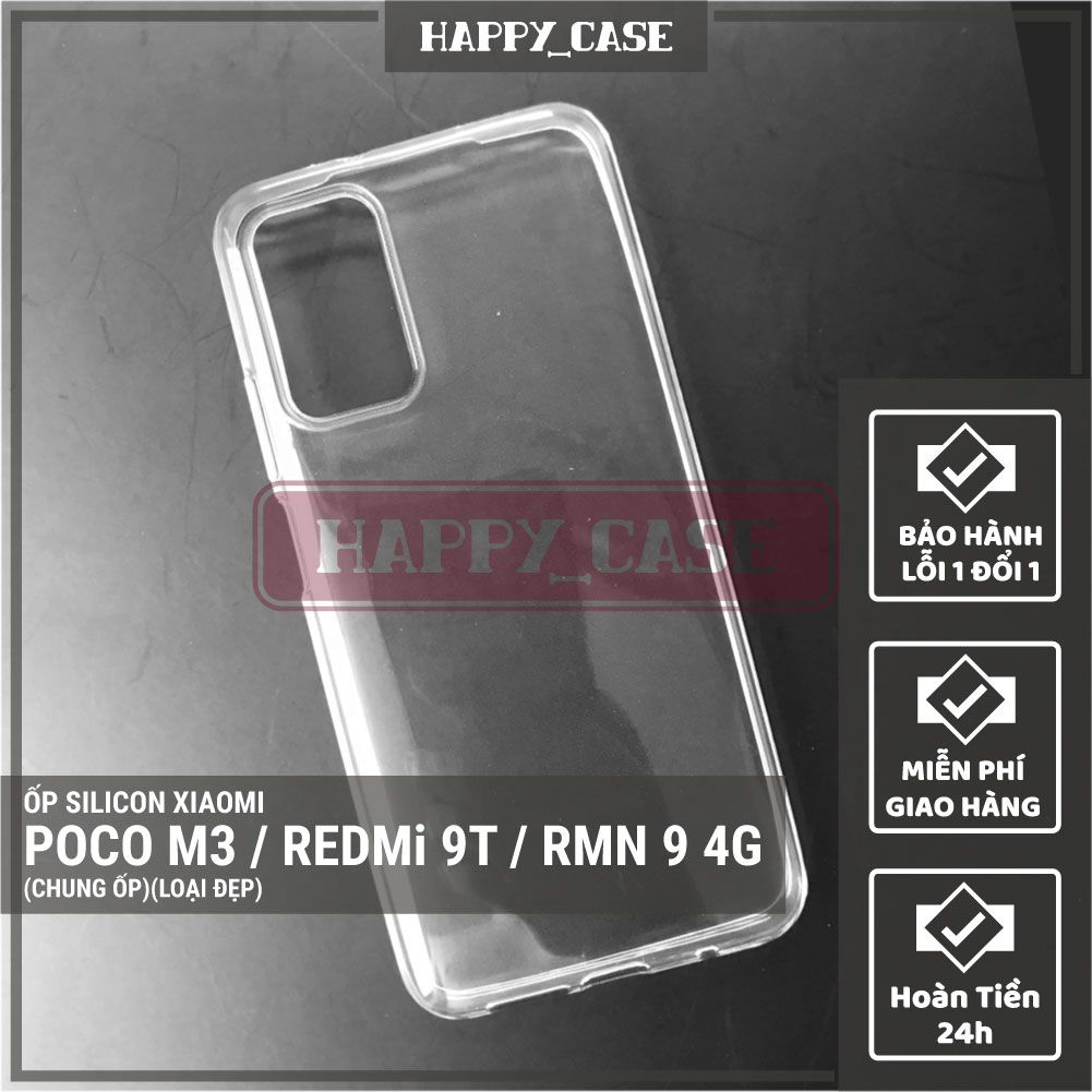 Ốp điện thoại xiaomi poco m3 / redmi 9t / redmi note 9 4g thin transparent silicon
