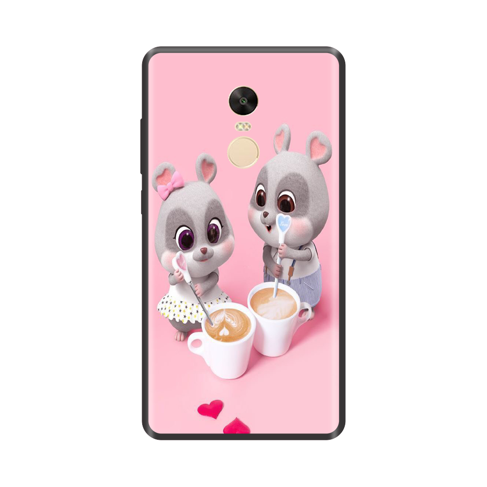 Ốp lưng tpu viền dẻo cho điện thoại xiaomi redmi note 4/ note 4x /note 5 pro /note 6 pro /note 7 /note 8 note 8 pro chuột xuân uống cafe
