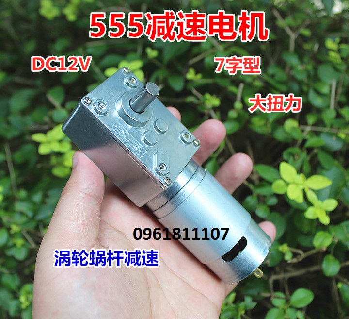 Motor giảm tốc 12v 27 vòng trục 8mm