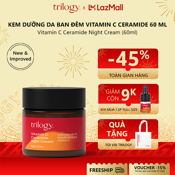 Kem dưỡng da ban đêm trilogy vitamin c ceramide- vitamin c ceramide night cream 60ml