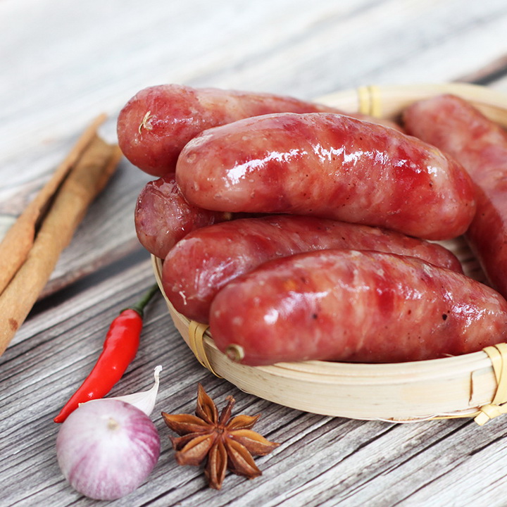 Lac xuong mai que lo, lạp xưởng thịt heo ttp food loại ngắn 90% thịt nạc đạt tiêu chuẩn vietgap, túi hút chân không 200gram, 500gram, 1kg
