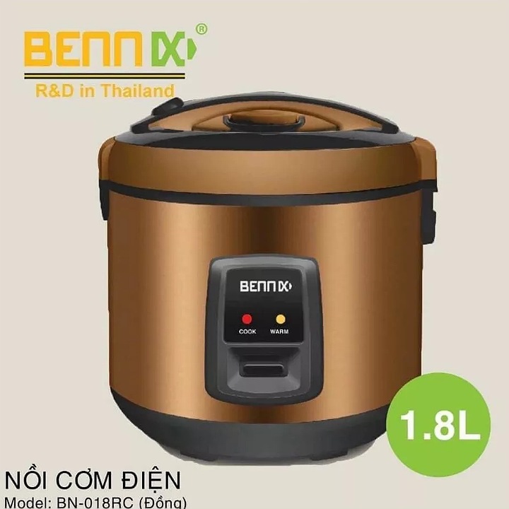 Nồi cơm điện bennix thái lan dung tích 1.8l bn-018rc hàng chính hãng