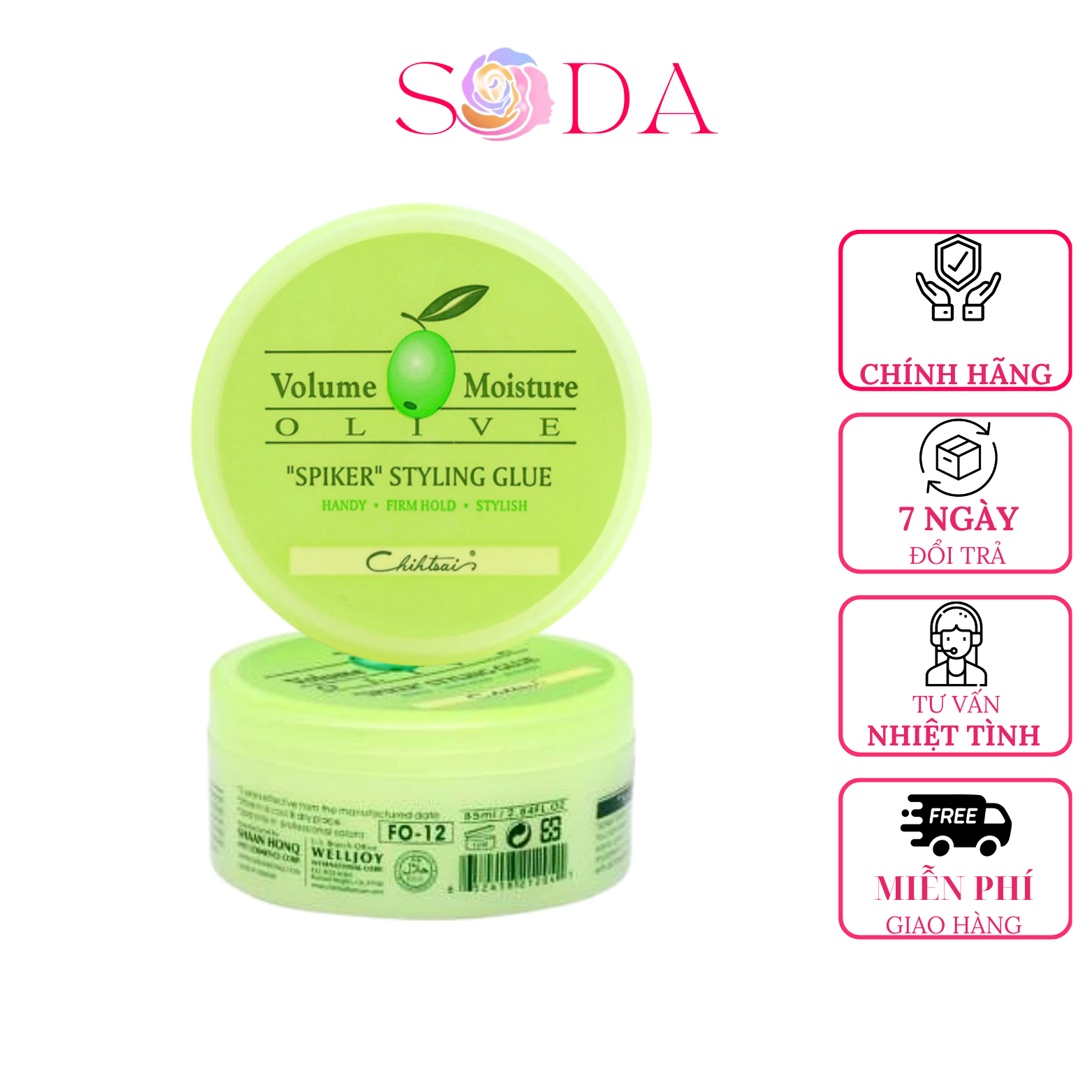 Sáp tạo kiểu vuốt tóc Chihtsai Olive Spiker Styling Glue 85g