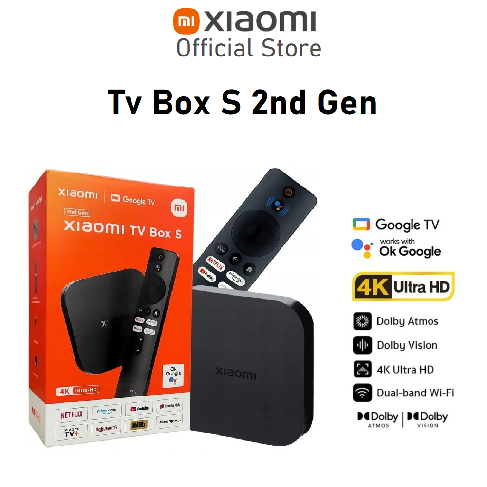 Mibox S Gen 2 4K - Xiaomi TV Box S 2nd UHD 4K(3840×2160p) 60fps, Bluetooth 5.2, Hệ điều hành Google TV, HDR10+, Bản quốc tế - Chính hãng Digiworld