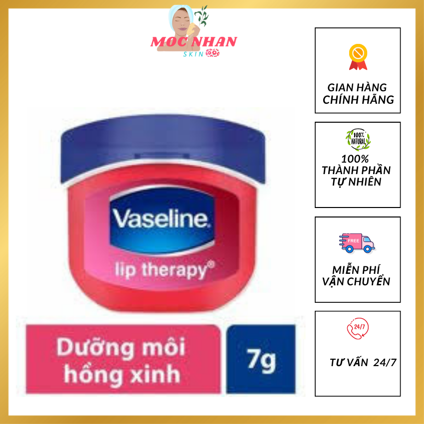 Sáp Dưỡng Môi Vaseline ,son dưỡng môi 7g, Moc nhan skin
