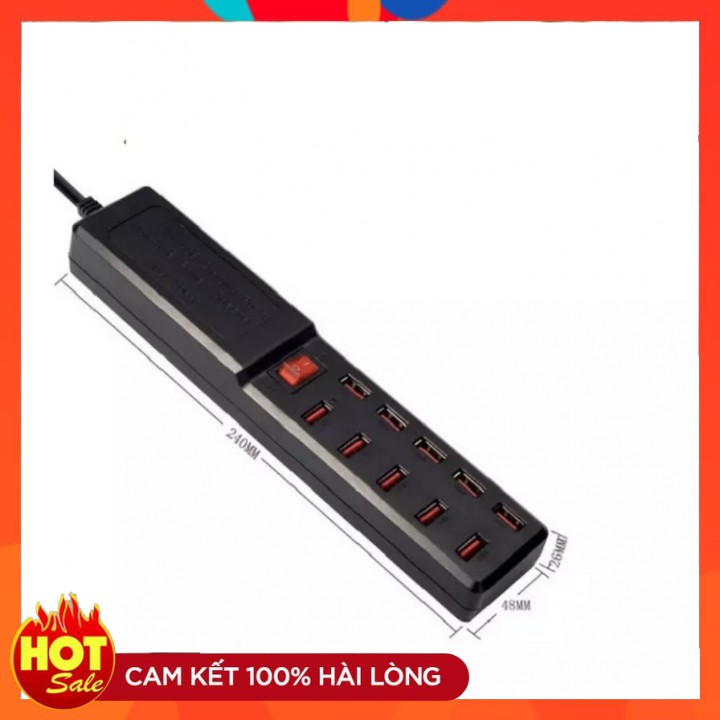 Ổ cắm usb 10 cổng thông minh đế sạc usb sạc điện thoại di động máy tính bảng