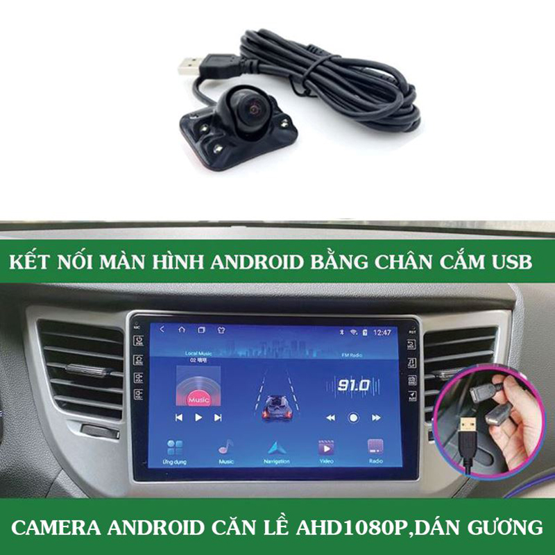 Camera Cập Lề Android AHD 1080P,Chân Cắm USB