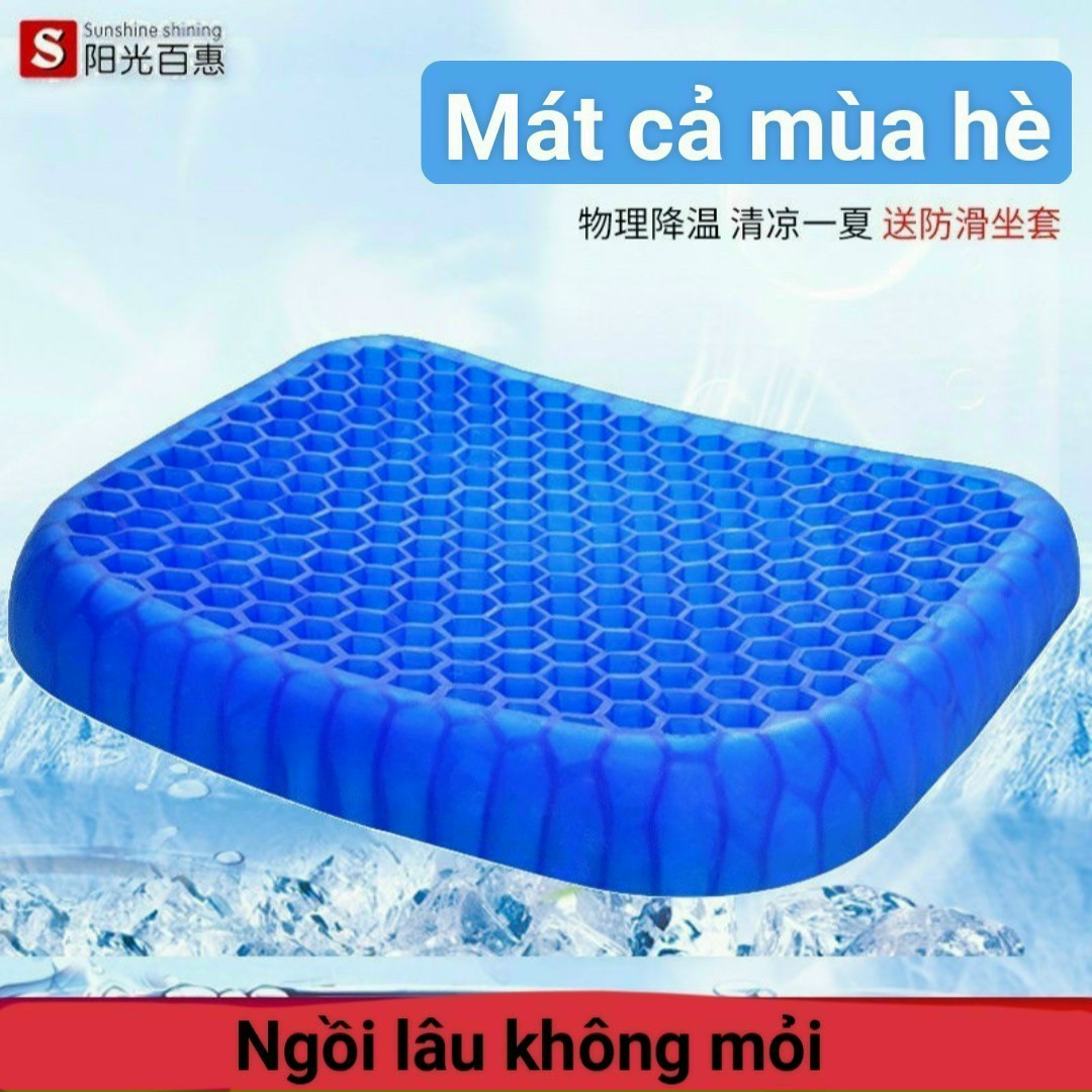 Đệm ngồi 3d silicon cao cấp thoáng khí chống đau mỏi đệm ngồi 3d silicon cao cấp thoáng khí chống đau mỏi